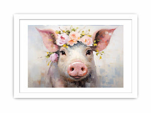 Pig Flower Modern Art Painting