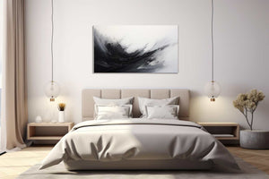 Abstract Black Grey Painting