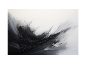 Abstract Black Grey Painting