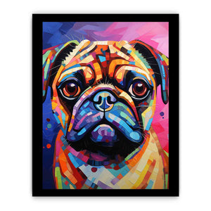 Pug Dog Modern Art Painting
