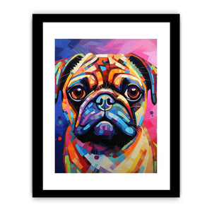 Pug Dog Modern Art Painting