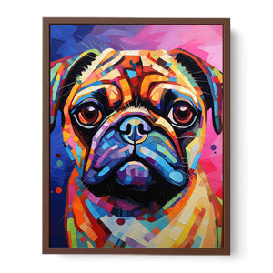 Pug Dog Modern Art Painting