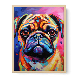 Pug Dog Modern Art Painting