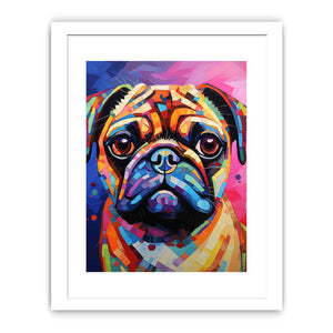 Pug Dog Modern Art Painting