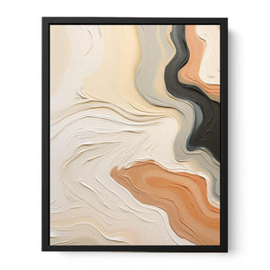 Abstract Brown Peach Knife Art Painting