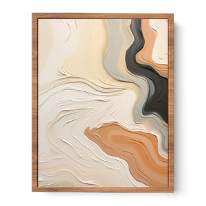 Abstract Brown Peach Knife Art Painting