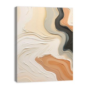 Abstract Brown Peach Knife Art Painting
