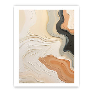 Abstract Brown Peach Knife Art Painting