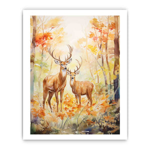Two Deer Modern Art Painting