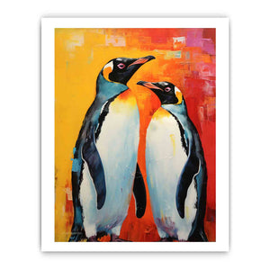 Two Penguin Modern Art Painting
