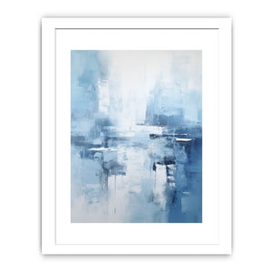 Grey Blue Abstract Painting