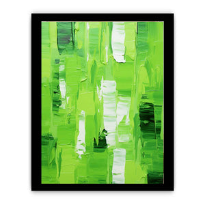 Abstract Green Knife Art Painting
