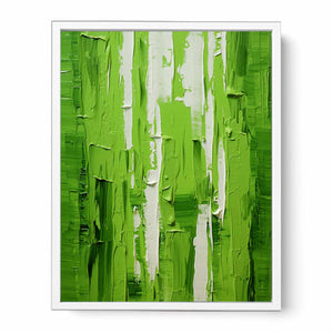 Green Knife Abstract Art Painting