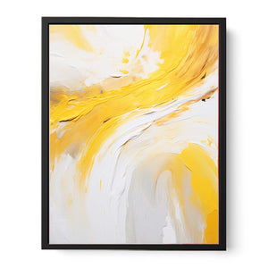 Yellow Abstract Art Strokes Painting