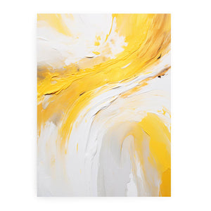 Yellow Abstract Art Strokes Painting