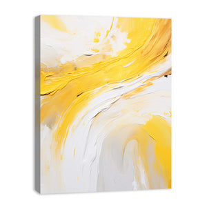 Yellow Abstract Art Strokes Painting