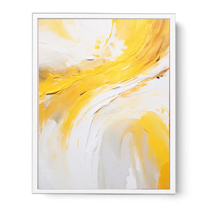 Yellow Abstract Art Strokes Painting