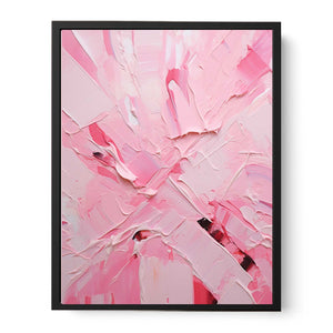 Pink Abstract Art Knife Painting
