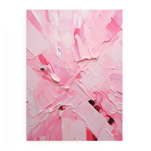 Pink Abstract Art Knife Painting