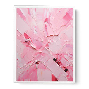 Pink Abstract Art Knife Painting