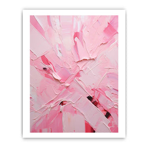 Pink Abstract Art Knife Painting