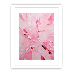 Pink Abstract Art Knife Painting