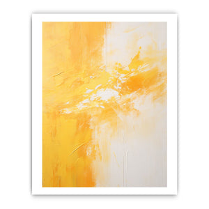 Yellow White Abstract Painting