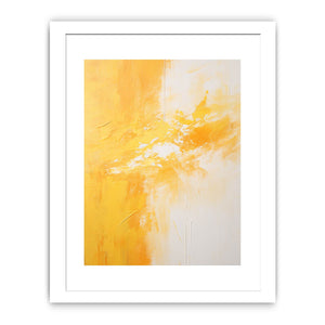 Yellow White Abstract Painting