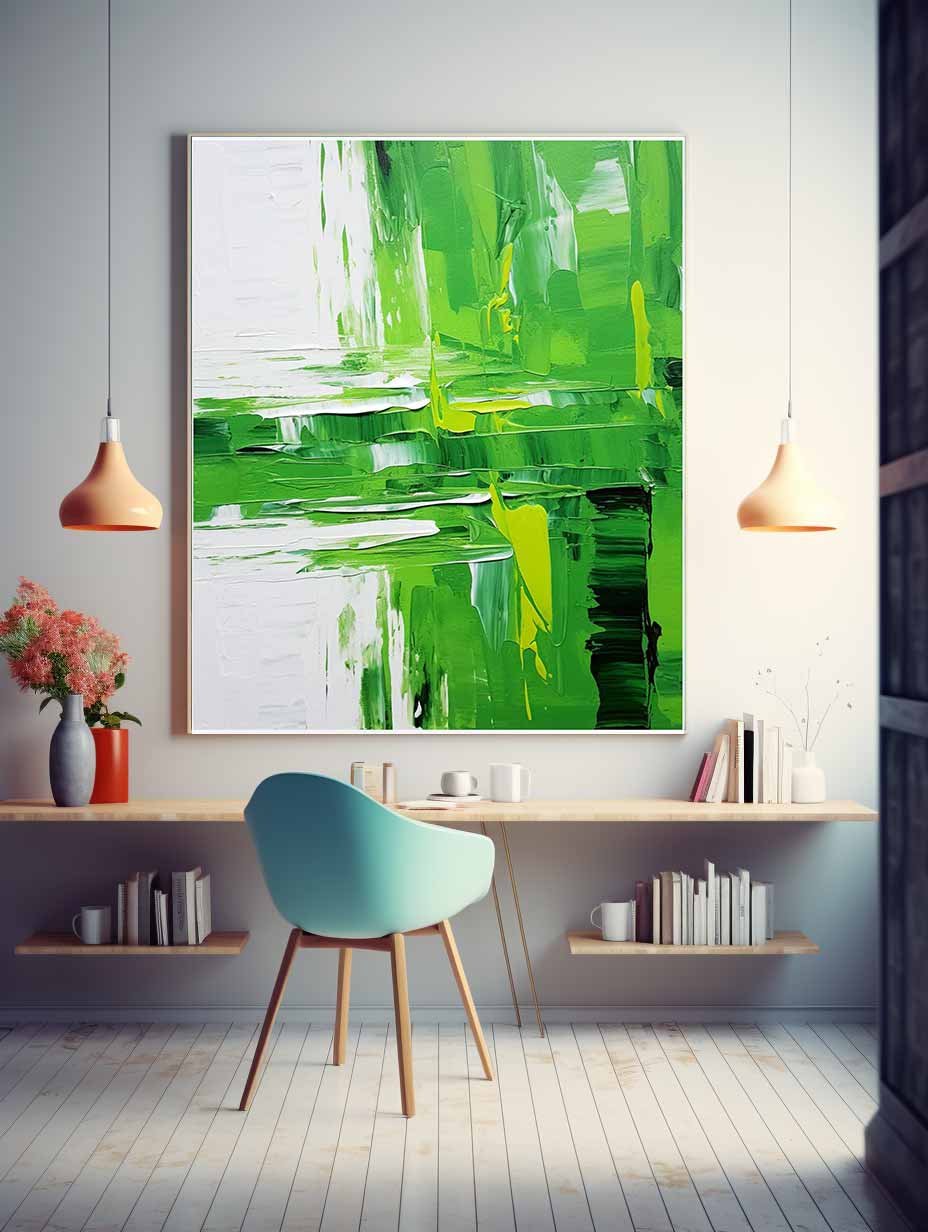 Abstract Green Painting