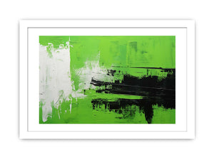 Green Black Abstract Painting