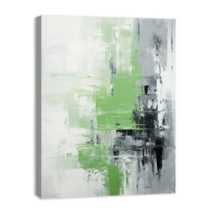 Green Grey Abstract Painting