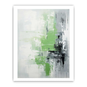 Green Grey Abstract Painting