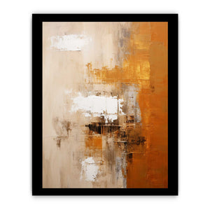 Green Orange Abstract Painting