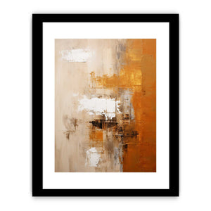 Green Orange Abstract Painting