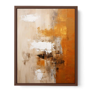 Green Orange Abstract Painting