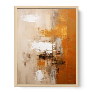 Green Orange Abstract Painting
