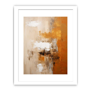 Green Orange Abstract Painting