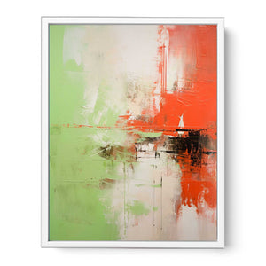 Abstract Painting Red Green