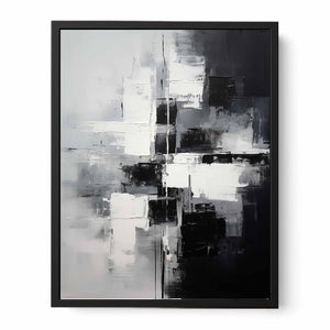Black And Grey Abstract Painting