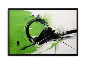 Green Black Abstract Painting