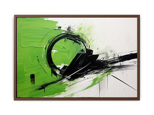 Green Black Abstract Painting