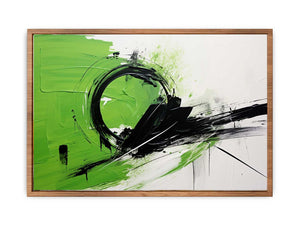 Green Black Abstract Painting