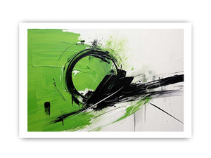 Green Black Abstract Painting