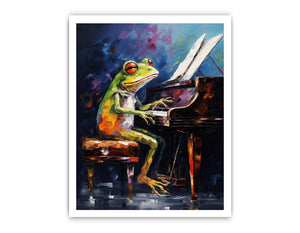 Frog Piano Modern Art Painting