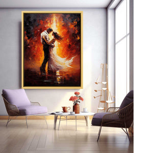 Abstract Couple Dancing Art