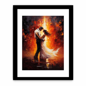 Abstract Couple Dancing Art