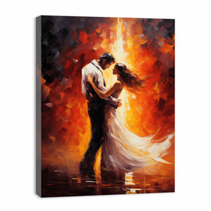 Abstract Couple Dancing Art