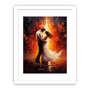 Abstract Couple Dancing Art