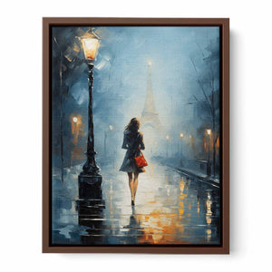 Girl Street Light Modern Painting