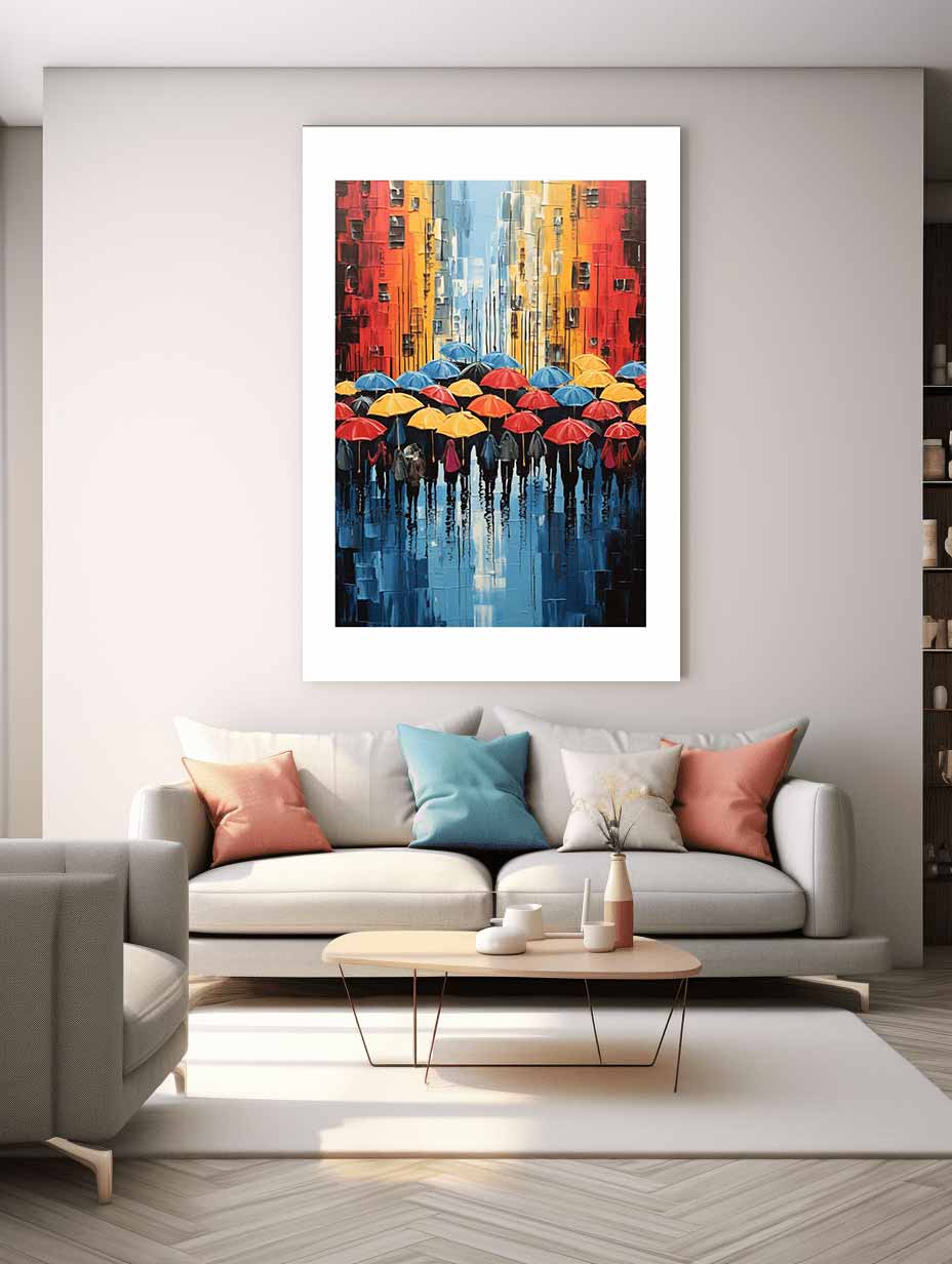 Umbrella Modern Art Painting
